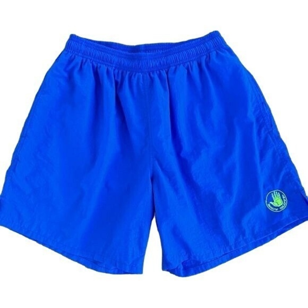 Men's Vintage 90's BODY GLOVE Blue Nylon Board Shorts Swim Trunks Surf - Medium